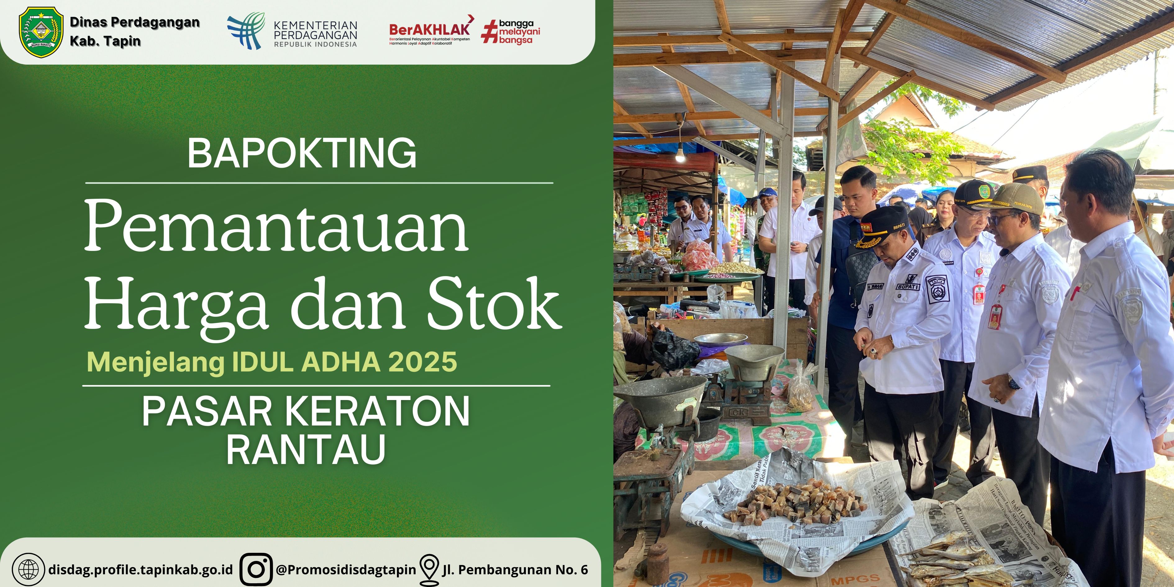 Harga dan Stok Pangan Tapin Stabil Menjelang Idul Adha 2025 | Dinas Perdagangan Tapin