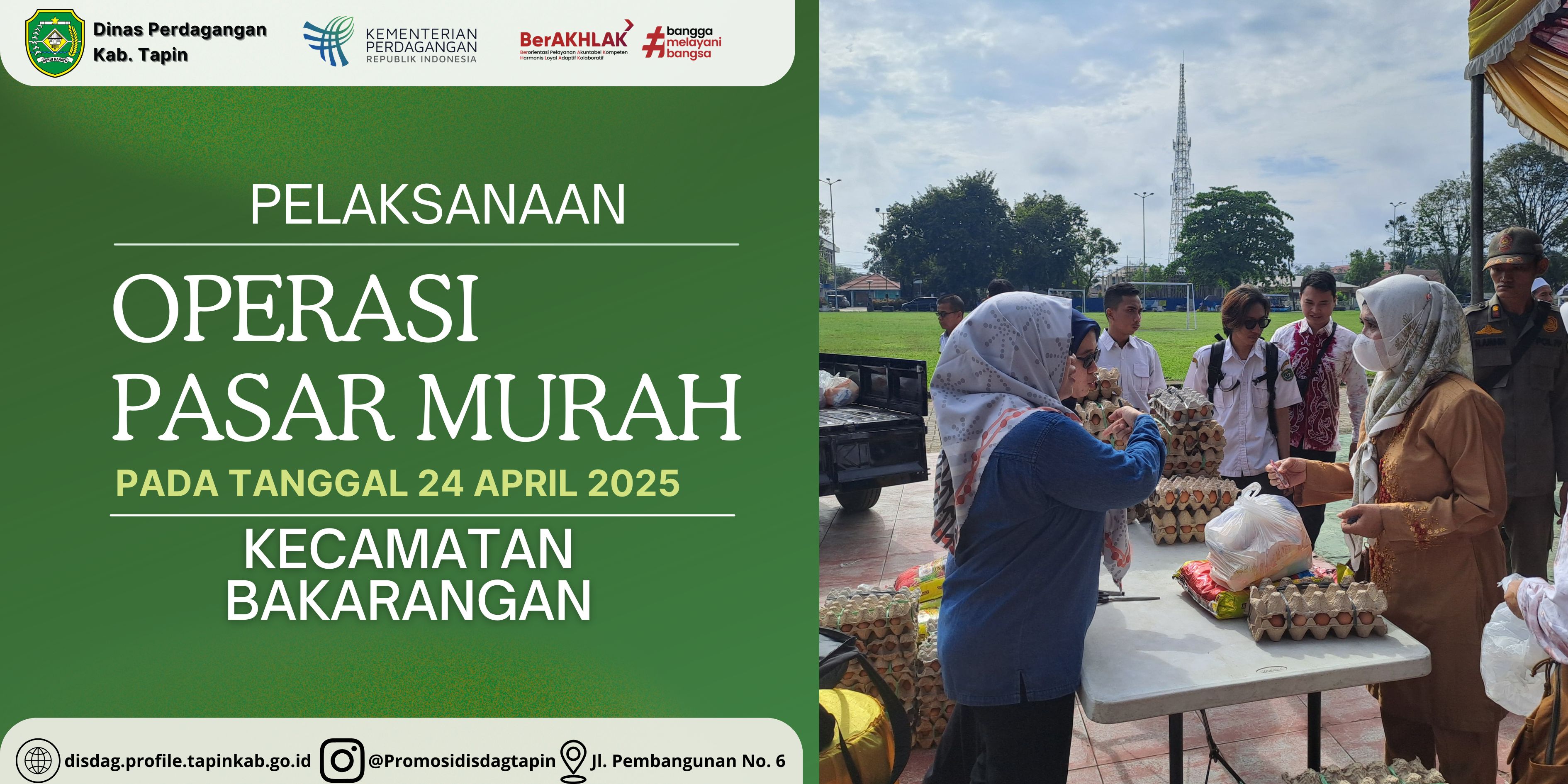 Pelaksanaan Operasi Pasar Murah Di Kecamatan Bakarangan | Dinas Perdagangan Kabupaten Tapin
