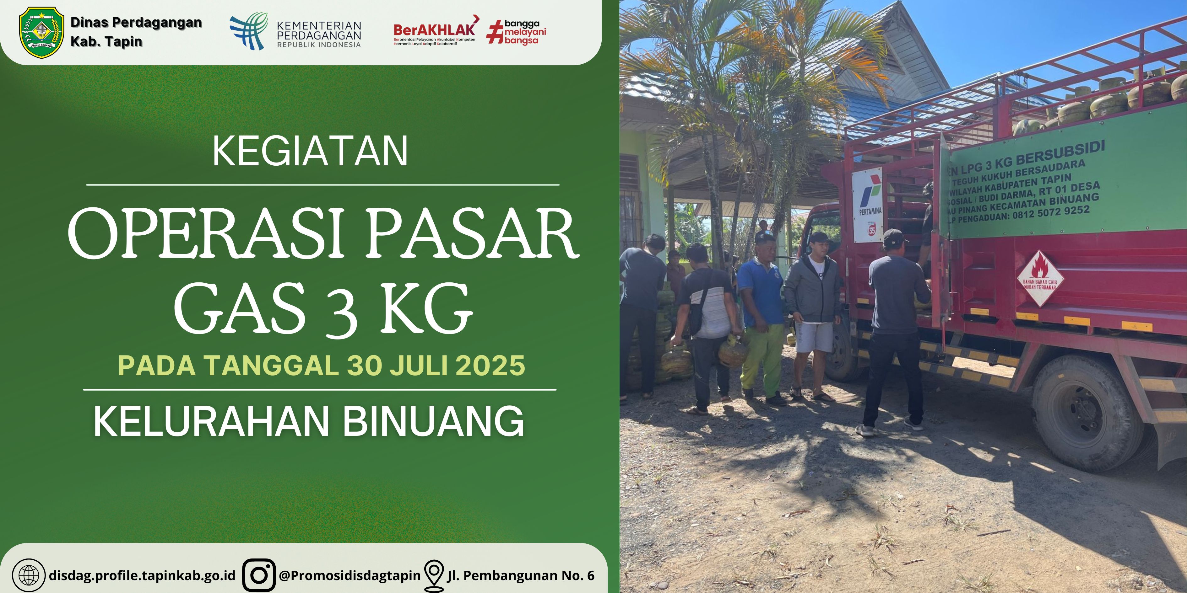 Operasi Pasar LPG 3 Kg di Kelurahan Binuang: Warga Bisa Dapatkan Gas dengan Harga Terjangkau