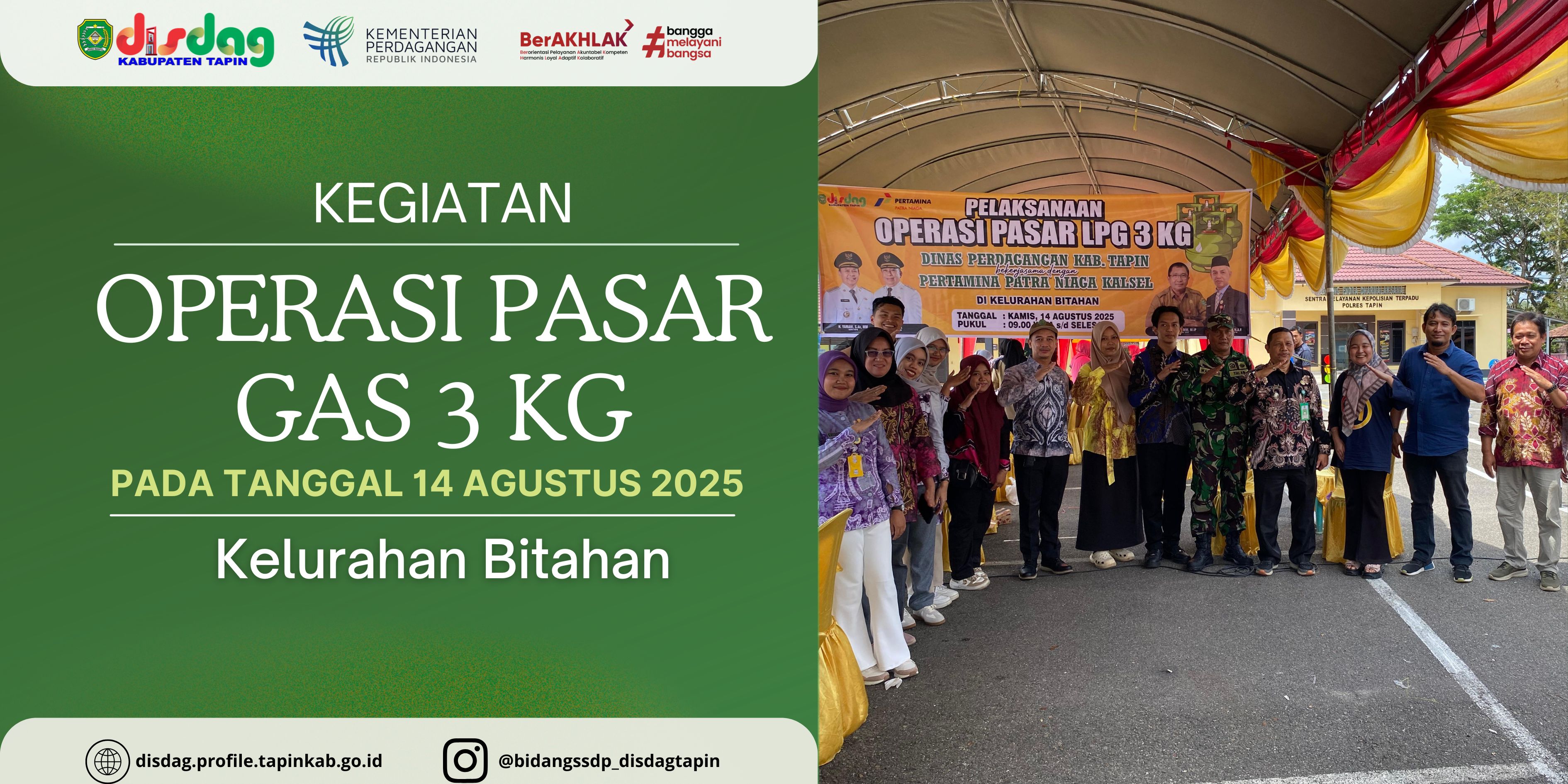 Jaga Stabilitas Harga, Dinas Perdagangan Tapin Gelar Operasi Pasar LPG 3 Kg di Bitahan