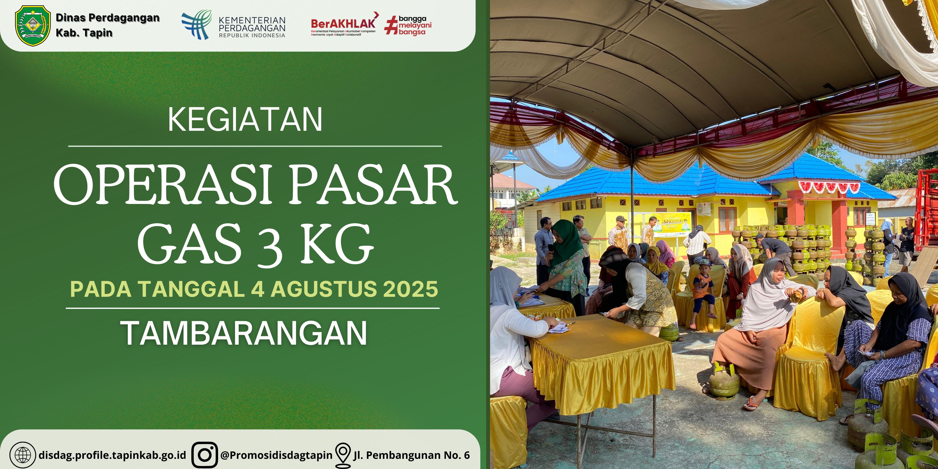Operasi Pasar LPG 3 Kg di Kelurahan Tambarangan, Wujud Kepedulian Pemerintah Tapin Jaga Kestabilan Harga Gas LPG