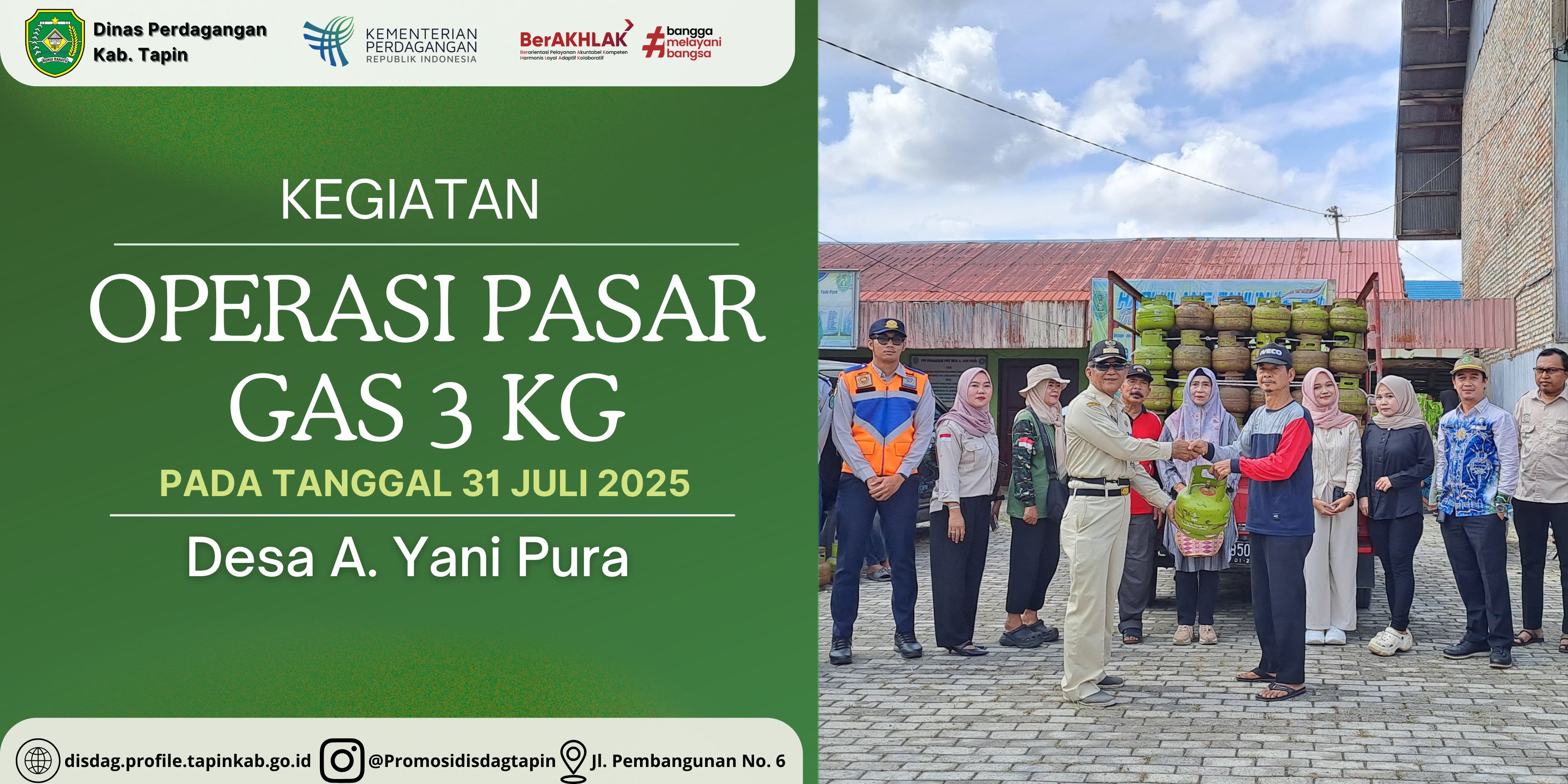 Operasi Pasar LPG 3 Kg di Desa A. Yani Pura Sukses Dilangsungkan